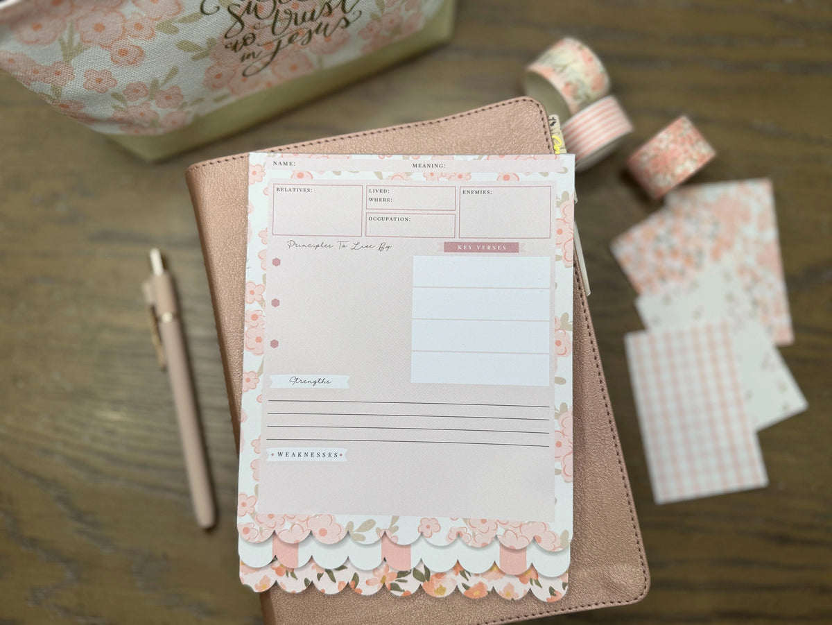Christian Bible Journaling Tip-in - Peach