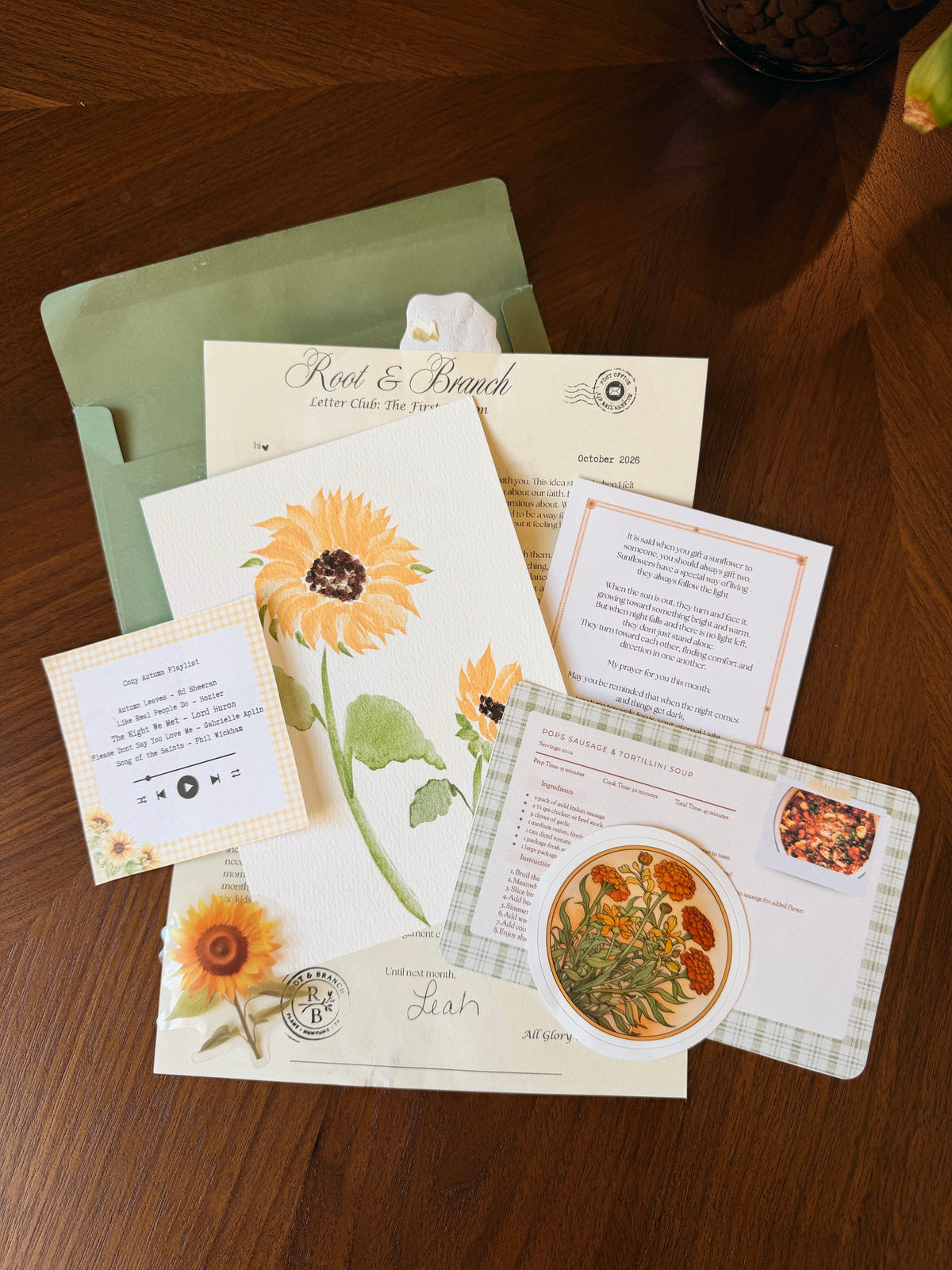 Monthly Letter Subscriptiion