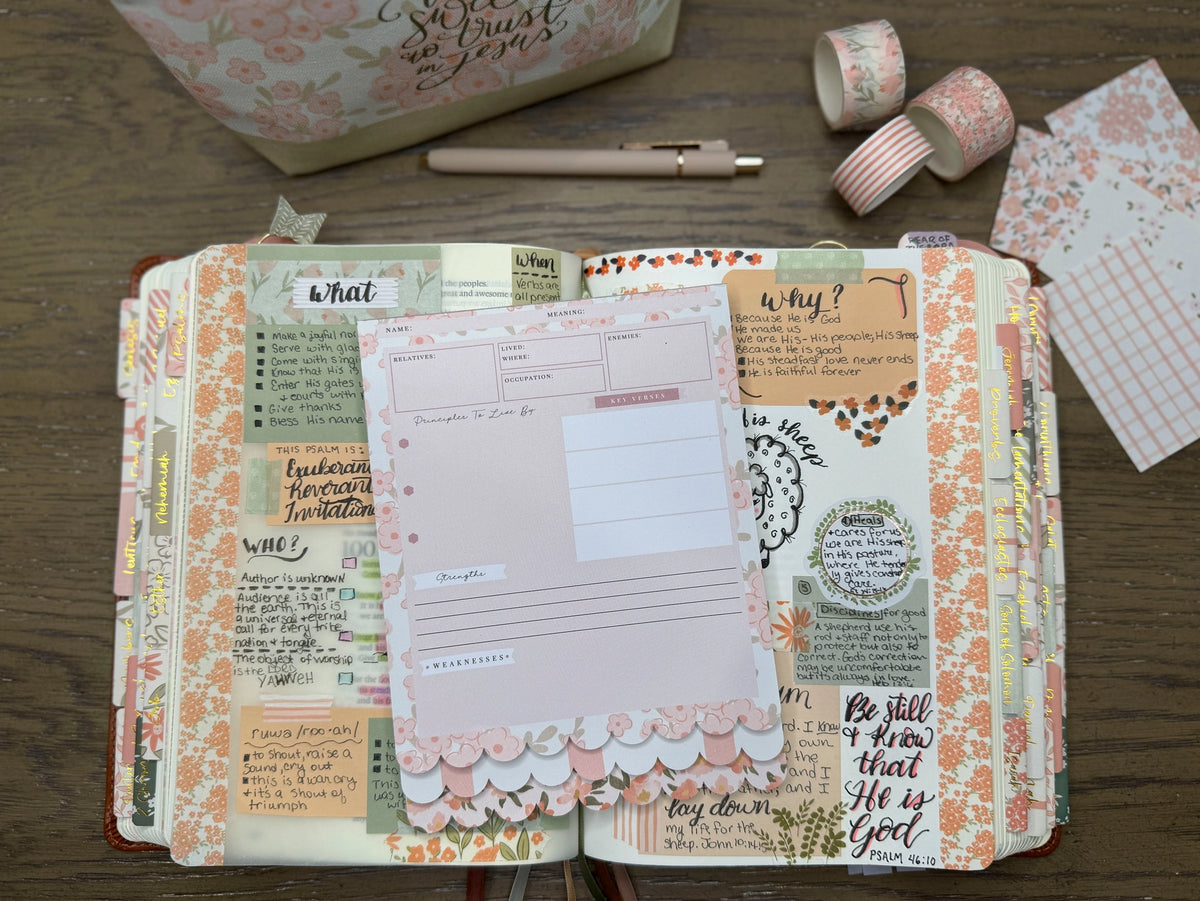 Christian Bible Journaling Tip-in - Peach